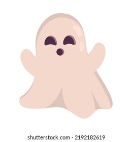 cute ghost halloween icon isolated