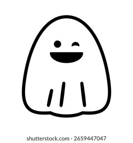 Vector lindo del icono de Halloween del fantasma