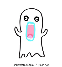 cute ghost, halloween monster vector eps.10