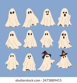 Cute Ghost Halloween slogan retro design t-shirt design.