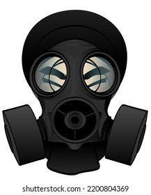 Cute ghost Halloween wear a black gas mask. Let's celebrate a fun night on Halloween night. For a gift for boys, girls, everyone to wear to Halloween.