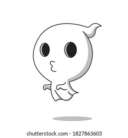 diseño de personajes de fantasmas lindos de haloween 