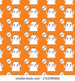 cute ghost  haloween   pattern   background  design for art and print vector eps.10