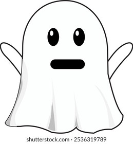 cute ghost icon for Halloween