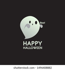cute ghost illustration for halloween