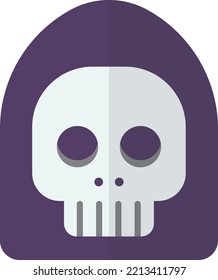 cute ghost illustration in minimal style isolated on background