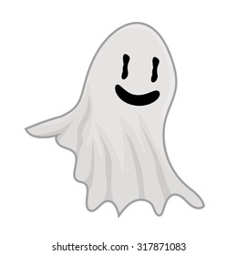 cute ghost isolated illustration on white background