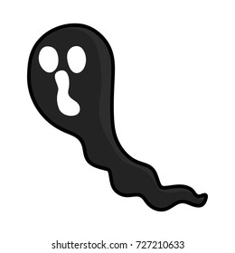 cute ghost isolated illustration on white background