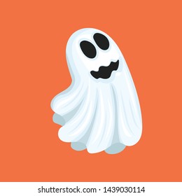 Cute ghost isolated. Vector Halloween concept. Ghost icons isolated