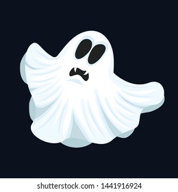 Cute ghost isolated. Vector Halloween concept. Ghost icons isolated