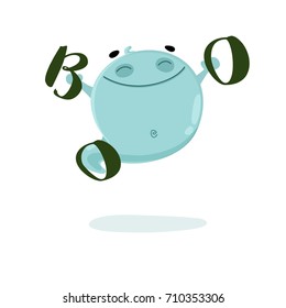 Cute ghost with letters "BOO". Cartoon vector illustration. Kind spook for kid's halloween party design, holiday invitation cards and posters.