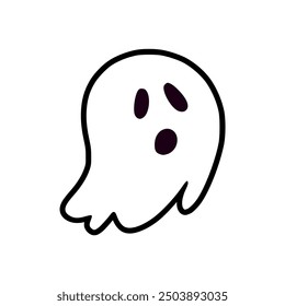 cute ghost logo vector illustration template design