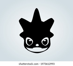 cute ghost mask in silhouettes for kids illustrations