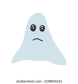 Cute ghost on a white background. vector illustration