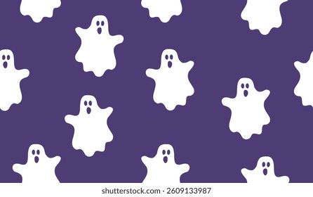 Cute ghost pattern background vector design