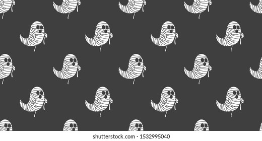 Cute ghost seamless pattern.