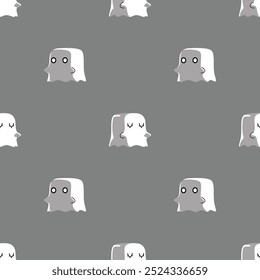CUTE GHOST SEAMLESS PATTERN DESIGN
