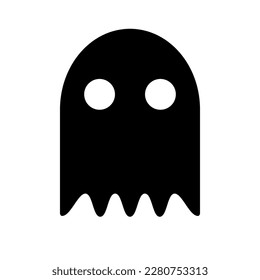 Cute ghost silhouette icon. Vector.