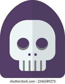 süße Geister- und Schädelgrafik in minimalem Stil einzeln auf Hintergrund
