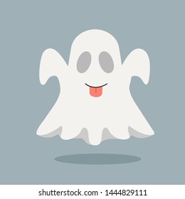 Cute ghost with tongue  vector illustration