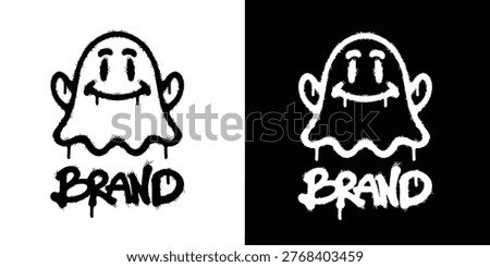 Cute Ghost Urban graffiti style logo