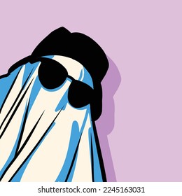 Cute ghost, ghost vector, ghost character wallpaper