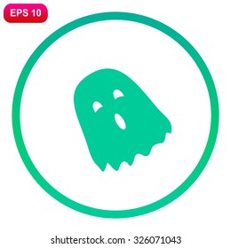 Cute ghost vector icon. Happy Halloween