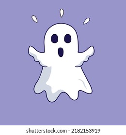 Cute ghost vector illustration, Vector art
