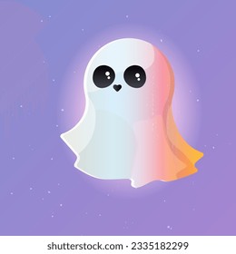 Cute Ghost, Vektorgrafik. Halloween-Feiertage Chiles 