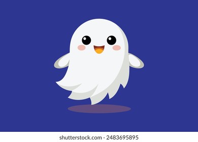 Cute ghost vector image illustration