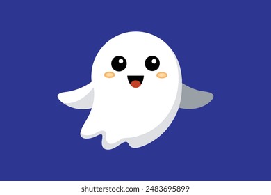 Cute ghost vector image illustration