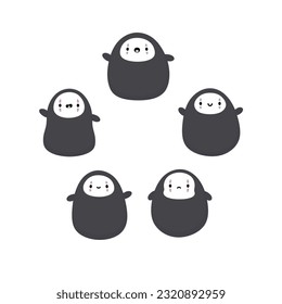 cute ghost vector white background