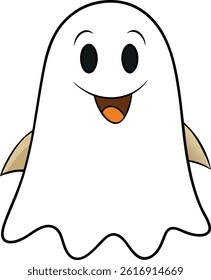 Cute ghost with white cloth