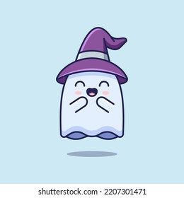 CUTE GHOSTS BOO! SUITABLE FOR MASCOT LOGO, STICKER, T-SHIRT AND PRINT DESIGN