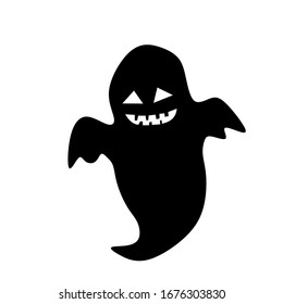 Cute ghosts icons vector on black background