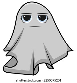 cute ghosts illustration design, flat ghosts element