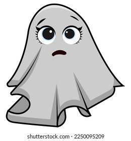 cute ghosts illustration design, flat ghosts element