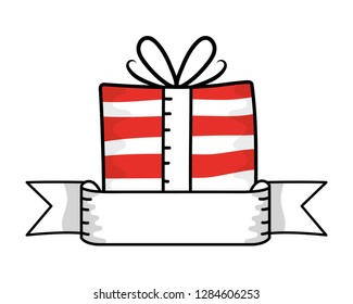cute gift box cartoon