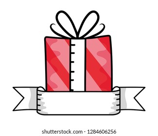 cute gift box cartoon