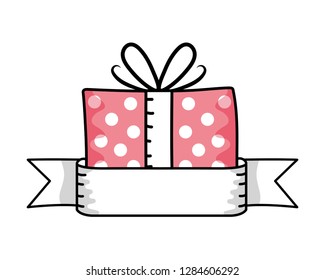 cute gift box cartoon