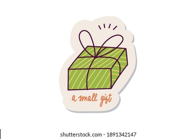 Cute  gift box sticker design