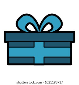 cute gift box wrapped ribbon bow