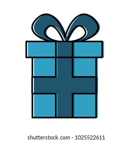 cute gift box wrapped ribbon bow