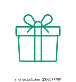Cute gift boxes outline in white background