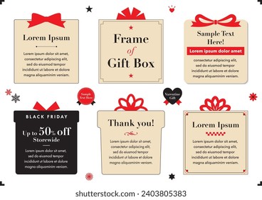 Cute gift box-shaped frame set.