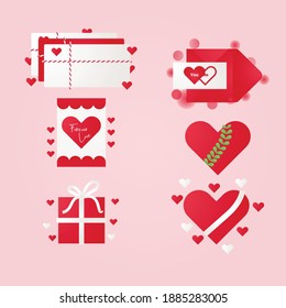cute gift and card valentine day
