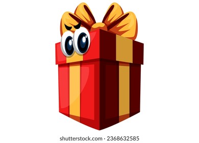 Cute Gift Character Design Illustration