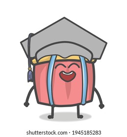 Cute Gift Charakter Mascot Flach Cartoon Emoticon Vektordesign Illustration