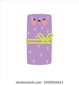 cute gift flat vector cartoon