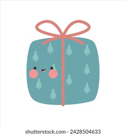 cute gift flat vector cartoon